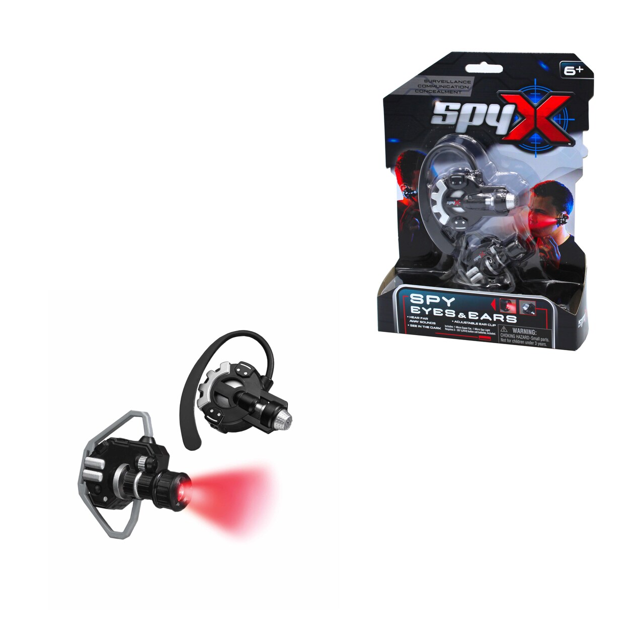 SpyX / Micro Eyes & Ears - Includes SpyX Spy Light & SpyX Sonic Listener Spy Toy. Be able to see in the dark and hear things from far away - the perfect addition for your spy gear collection!